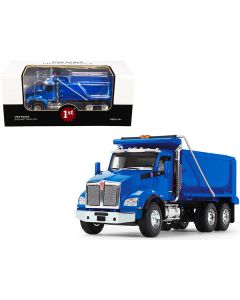 Kenworth T880 Dump Truck Surf Blue Metallic 1/50 Diecast Model by First Gear