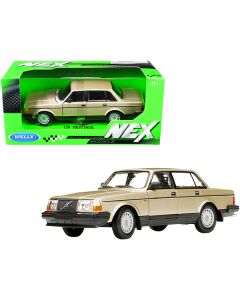 Volvo 240 GL Gold Metallic "NEX Models" 1/24 Diecast Model Car by Welly