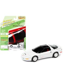 1996 Pontiac Firebird Trans Am T/A WS6 Bright White with Black Top and Red Interior "Classic Gold Collection" Limited Edition to 7418 pieces Worldwide 1/64 Diecast Model Car by Johnny Lightning