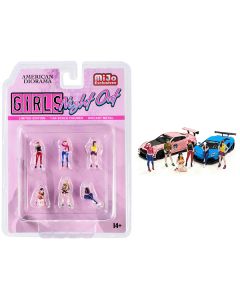 "Girls Night Out" 6 piece Diecast Figurine Set for 1/64 Scale Models by American Diorama