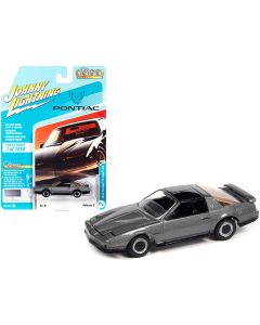 1984 Pontiac Firebird Trans Am T/A Silver Sand Gray Metallic with Black Top "Classic Gold Collection" Series Limited Edition to 7418 pieces Worldwide 1/64 Diecast Model Car by Johnny Lightning