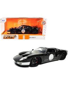 2005 Ford GT Black and Silver "Bigtime Muscle" Series 1/24 Diecast Model Car by Jada