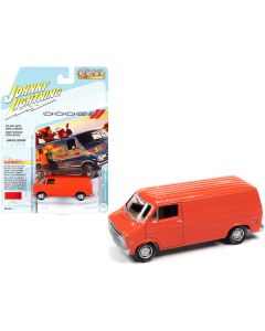 1976 Dodge Tradesman Van Custom Red-Orange "Classic Gold Collection" Series Limited Edition to 9718 pieces Worldwide 1/64 Diecast Model Car by Johnny Lightning