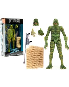 The Creature from the Black Lagoon 6.75" Moveable Figurine with Spear Gun and Fishing Net and Alternate Head and Hands "Universal Monsters" Series by Jada