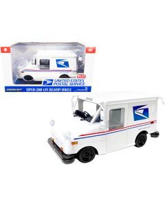 "USPS" LLV Long Life Postal Delivery Vehicle White with Stripes "United States Postal Service" 1/24 Diecast Model by Greenlight