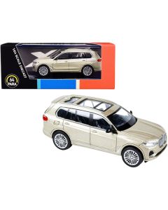 BMW X7 with Sunroof Sunstone Gold Metallic 1/64 Diecast Model Car by Paragon