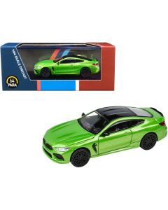 BMW M8 Coupe Java Green Metallic with Black Top 1/64 Diecast Model Car by Paragon