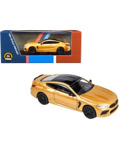 BMW M8 Coupe Ceylon Gold Metallic with Black Top 1/64 Diecast Model Car by Paragon