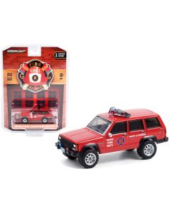 1990 Jeep Cherokee Red "Reno Fire Department" (Nevada) "Fire & Rescue" Series 1 1/64 Diecast Model Car by Greenlight