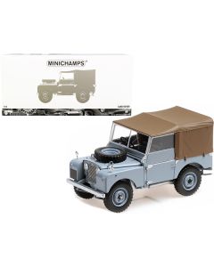 1949 Land Rover RHD (Right Hand Drive) Gray with Brown Canopy 1/18 Diecast Model Car by Minichamps