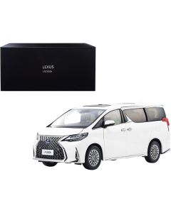 Lexus LM300h Hybrid Van with Sunroof White Pearl 1/18 Diecast Model Car by Kyosho