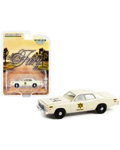 1977 Plymouth Fury Cream #34 Riverton Sheriff "Hazzard County" "Hobby Exclusive" 1/64 Diecast Model Car by Greenlight