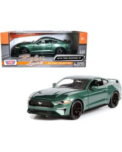 2018 Ford Mustang GT 5.0 Green Metallic 1/24 Diecast Model Car by Motormax