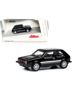 Volkswagen Golf I GTI Black with Silver Stripes 1/87 (HO) Diecast Model Car by Schuco