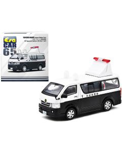 Toyota Hiace Japan Police Van White and Black "1st Special Edition" 1/64 Diecast Model Car by Era Car