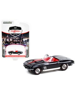 1967 Chevrolet Corvette Convertible Black with Red Stripe and Red Interior (Lot #1367) Barrett Jackson "Scottsdale Edition" Series 8 1/64 Diecast Model Car by Greenlight