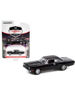 1970 Plymouth Road Runner Gloss Black with Black Vinyl Top and Matt Black Hood Stripes (Lot #970.1) Barrett Jackson "Scottsdale Edition" Series 8 1/64 Diecast Model Car by Greenlight