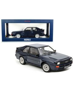 1985 Audi Sport Quattro Coupe Dark Blue 1/18 Diecast Model Car by Norev