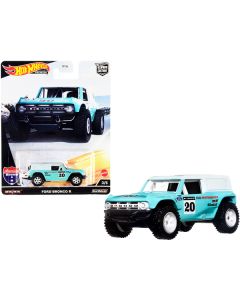 Ford Bronco R #20 Turquoise with White Top "American Scene" "Car Culture" Series Diecast Model Car by Hot Wheels