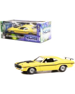 1970 Dodge Challenger R/T Yellow with Matt Black Stripes "NCIS" (2003) TV Series 1/18 Diecast Model Car by Greenlight