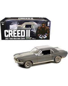 1967 Ford Mustang Coupe Matt Black with White Stripes (Weathered) (Adonis Creed's) 