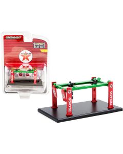 Adjustable Four-Post Lift "Texaco" Red and Green "Four-Post Lifts" Series 2 1/64 Diecast Model by Greenlight