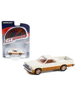 1980 Chevrolet El Camino SS Super Sport White and Gold "Greenlight Muscle" Series 26 1/64 Diecast Model Car by Greenlight