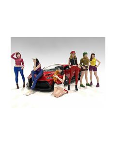 "Girls Night Out" 6 piece Figurine Set for 1/18 Scale Models by American Diorama