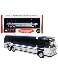 1980 MCI MC-9 Crusader II Intercity Coach Bus "New York Express" "Short Line Bus Company" "Vintage Bus & Motorcoach Collection" 1/87 (HO) Diecast Model by Iconic Replicas