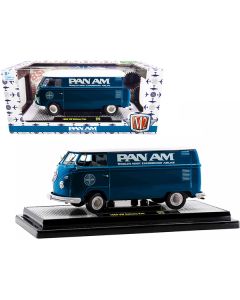 1960 Volkswagen Delivery Van "Pan Am" Turquoise with White Top Limited Edition to 7000 pieces Worldwide 1/24 Diecast Model by M2 Machines