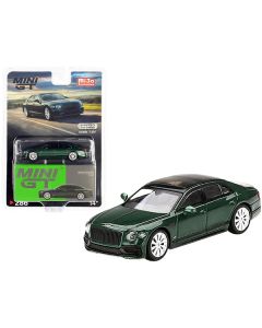 Bentley Flying Spur with Sunroof Verdant Green Metallic with Black Top Limited Edition to 2400 pieces Worldwide 1/64 Diecast Model Car by Mini GT