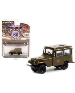 1970 Jeep DJ-5 Dark Olive Green U.S. Army "Battalion 64" Release 1 1/64 Diecast Model Car by Greenlight