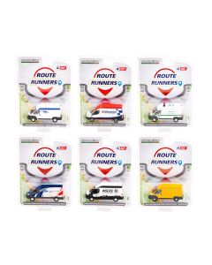 "Route Runners" Set of 6 Vans Series 4 1/64 Diecast Model Cars by Greenlight