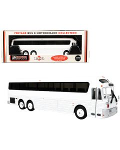 1984 Eagle Model 10 Motorcoach Bus Blank White "Vintage Bus & Motorcoach Collection" 1/87 (HO) Diecast Model by Iconic Replicas