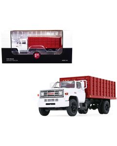 1970s GMC 6500 Grain Truck with Corn Load White and Red 1/34 Diecast Model by First Gear