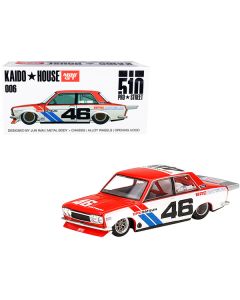 Datsun 510 Pro Street Version 2 #46 "BRE" Red and White (Designed by Jun Imai) "Kaido House" Special 1/64 Diecast Model Car by Mini GT