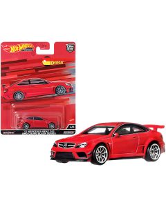 2012 Mercedes Benz C63 AMG Coupe Black Series Red "Deutschland Design" Series Diecast Model Car by Hot Wheels