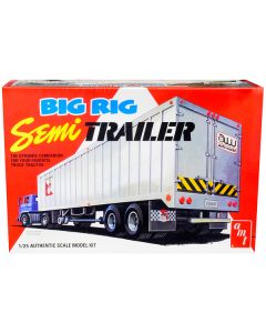 Skill 3 Model Kit Big Rig Semi Trailer with 2 Pallets 2-In-1 Kit 1/25 Scale Model by AMT