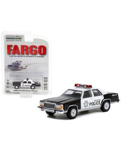 1986 Ford LTD Crown Victoria White and Black "Brainerd Police" (Minnesota) "Fargo" (1996) Movie "Hollywood Series" Release 35 1/64 Diecast Model Car by Greenlight