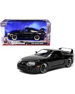 1995 Toyota Supra Black "Fast & Furious" Movie 1/24 Diecast Model Car by Jada