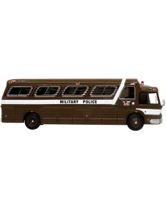 1966 GM PD4107 "Buffalo" Coach Bus U.S. Army Military Police Destination: "Fort Dix" "Vintage Bus & Motorcoach Collection" 1/87 Diecast Model by Iconic Replicas