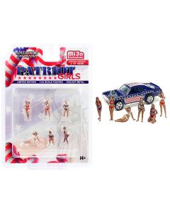 "Patriot Girls" 6 piece Diecast Figurines Set Limited Edition to 4800 pieces Worldwide for 1/64 Scale Models by American Diorama