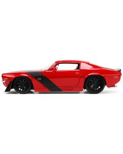 1971 Chevrolet Camaro Z/28 Red with Matt Black Stripes "Bigtime Muscle" Series 1/24 Diecast Model Car by Jada