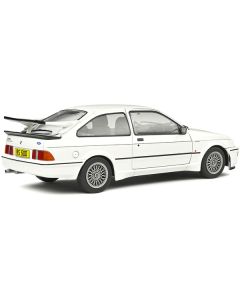 1987 Ford Sierra RS500 RHD (Right Hand Drive) White with Black Stripes 1/18 Diecast Model Car by Solido