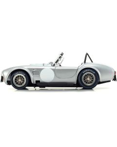 Shelby Cobra 427 S/C Silver Metallic with White Stripes 1/18 Diecast Model Car by Kyosho