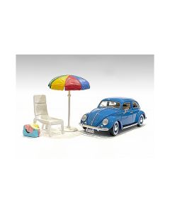 "Beach Girls" Accessories (Beach Chair and Beach Umbrella and Duffle Bag) for 1/24 Scale Models by American Diorama