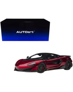 Mclaren 600LT Vermillion Red and Carbon 1/18 Model Car by Autoart