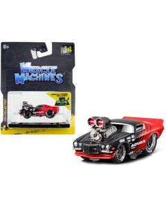 1971 Chevrolet Camaro Red and Black "Advan" 1/64 Diecast Model Car by Muscle Machines