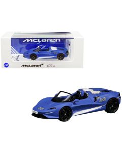 McLaren Elva Convertible #26 Matt Blue with White Stripes and Extra Wheels 1/64 Diecast Model Car by CM Models