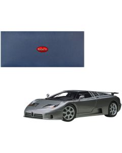 Bugatti EB110 SS Super Sport Grigio Metalizzatto Silver Metallic with Silver Wheels 1/18 Model Car by Autoart